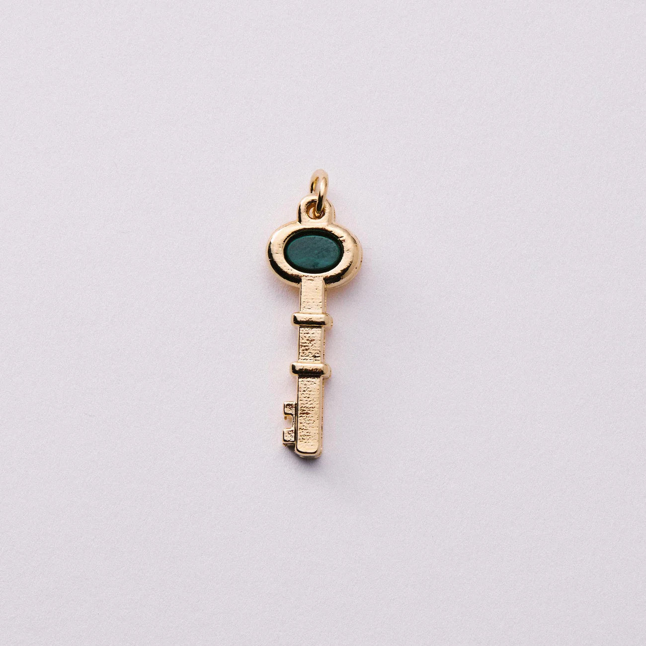 The Green Light Key Charm- Gold