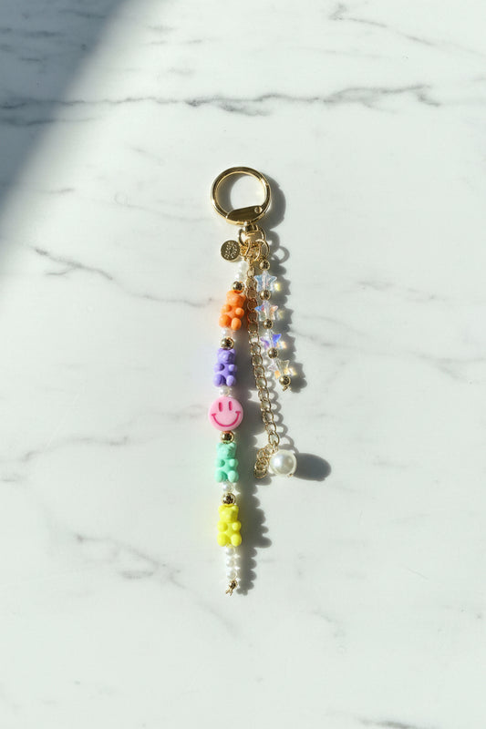 Jane Marie Multi Color Gummy Bear With Stars Keychain