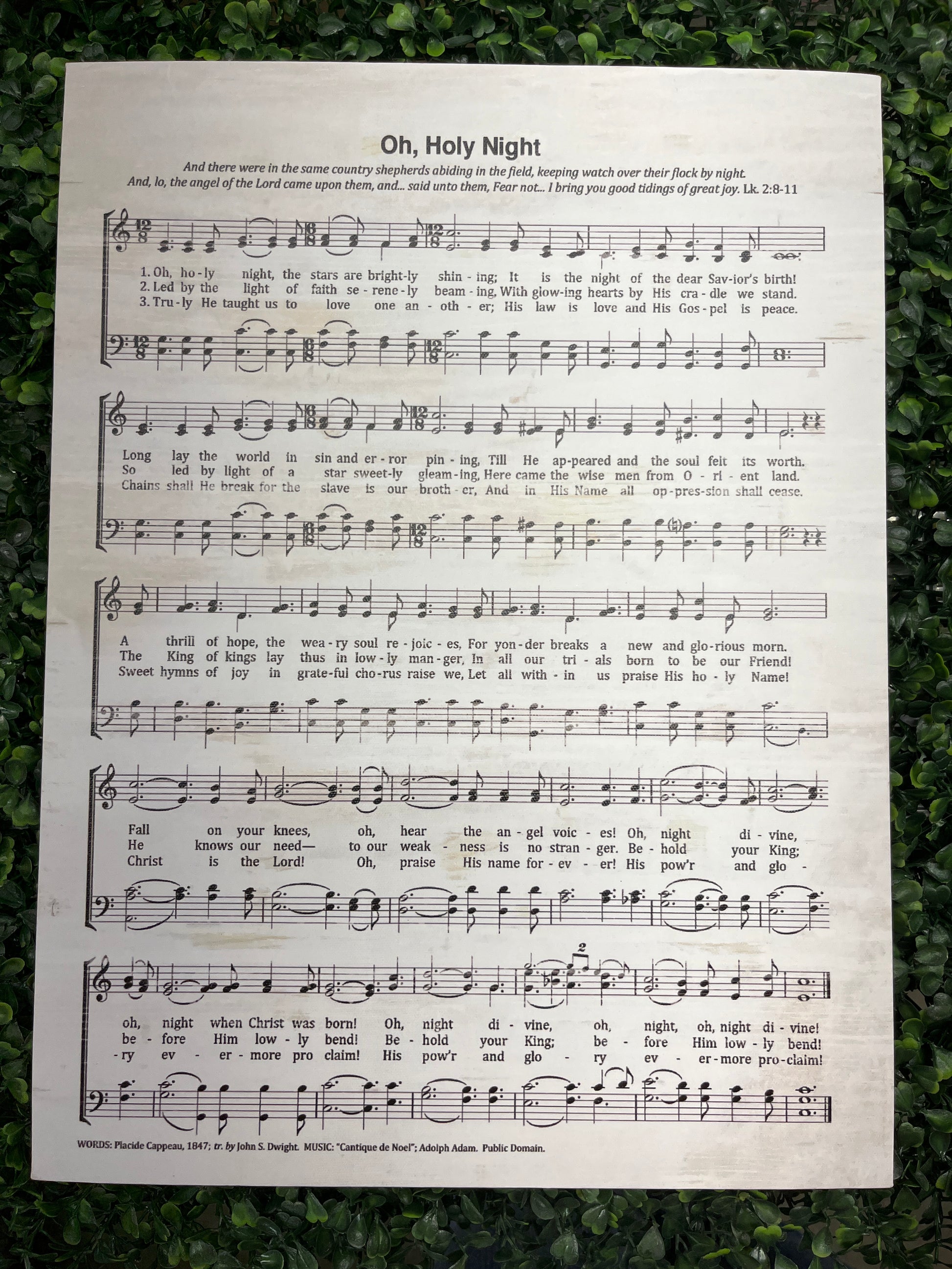 Oh Holy Night Hymn Canvas