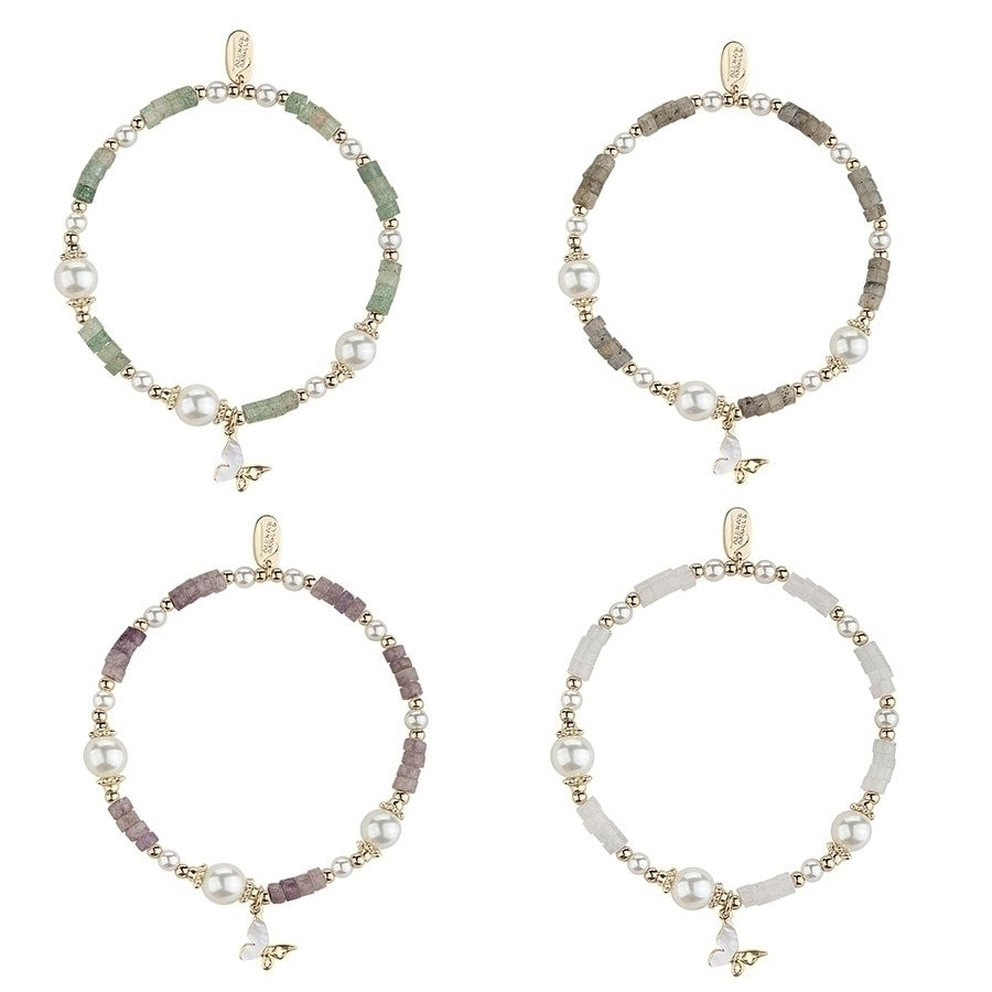 Remembrance Stretch Bracelets With Butterfly Charm