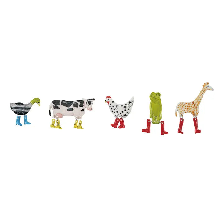 Hazel Mazel Stoneware Animal Fridge Magnet
