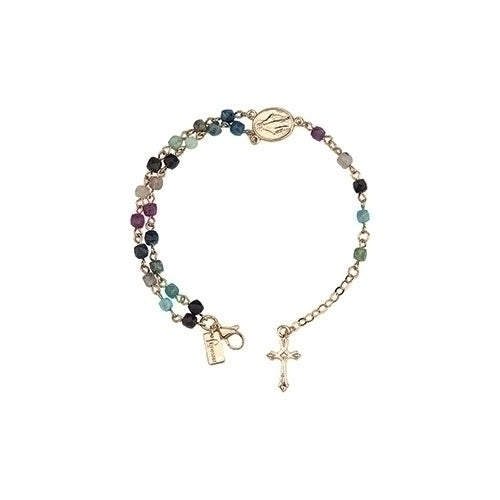 7"L HEMATITE ROSARY BRACELET