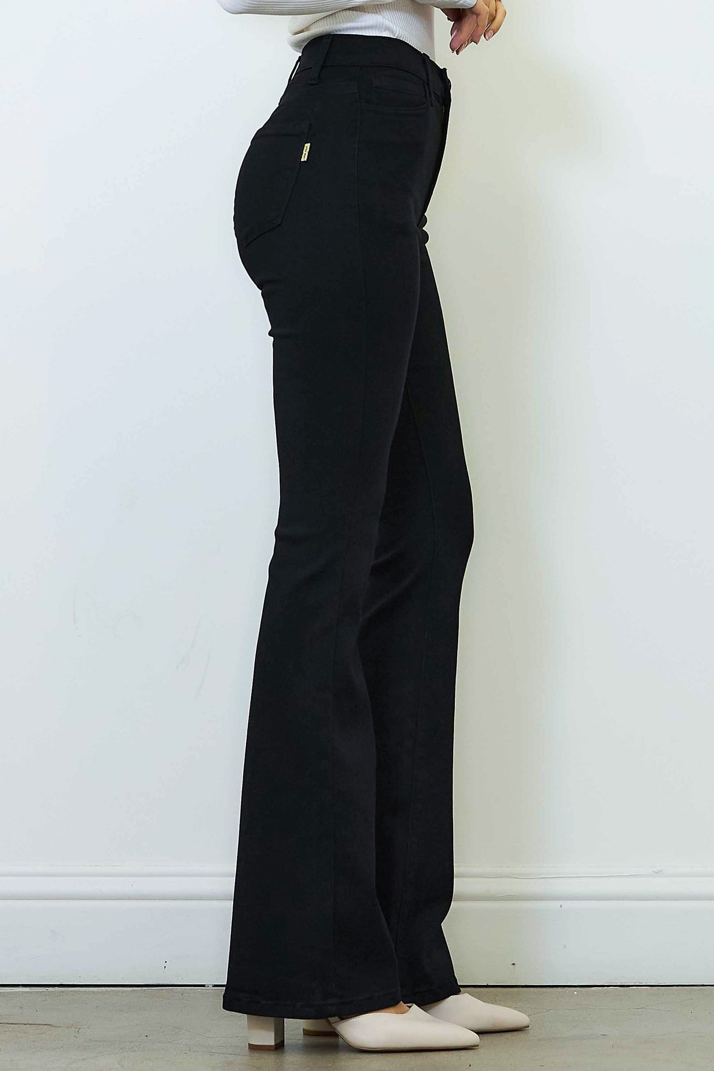 Black Slim Bootcut Jeans