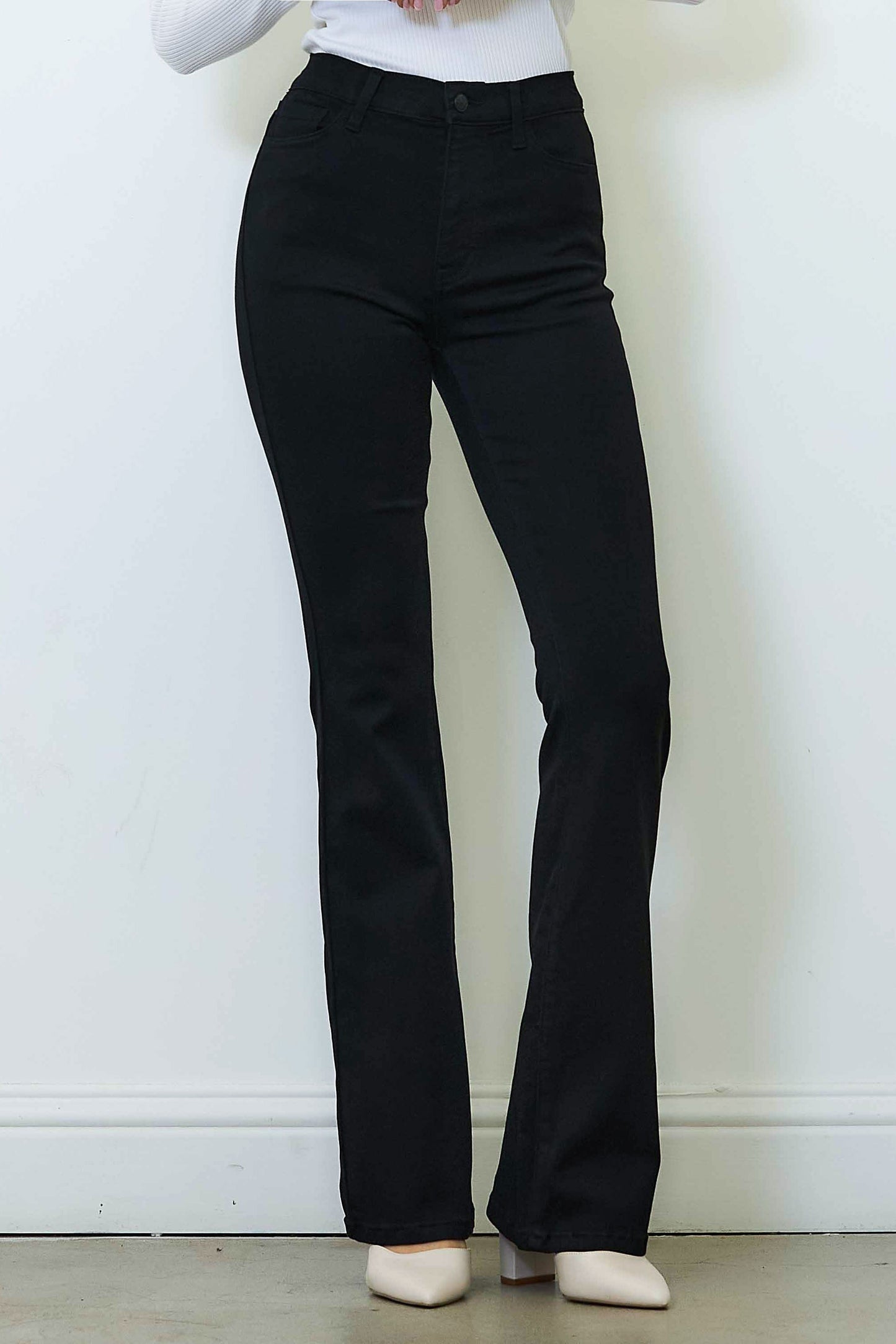Black Slim Bootcut Jeans