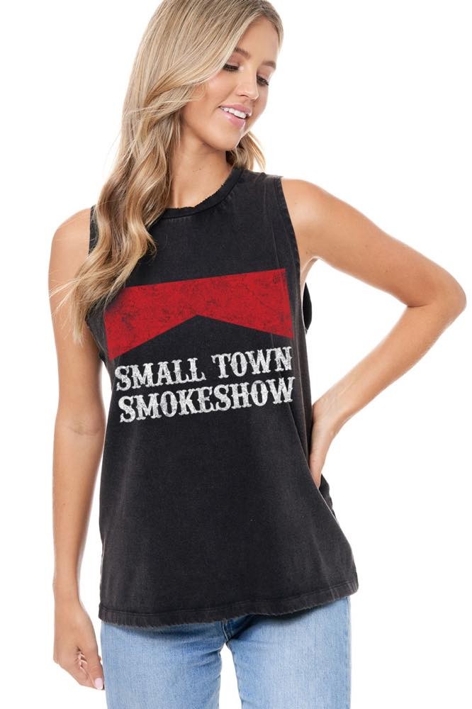 Small Town Smoke Show Western Graphic Tank Top