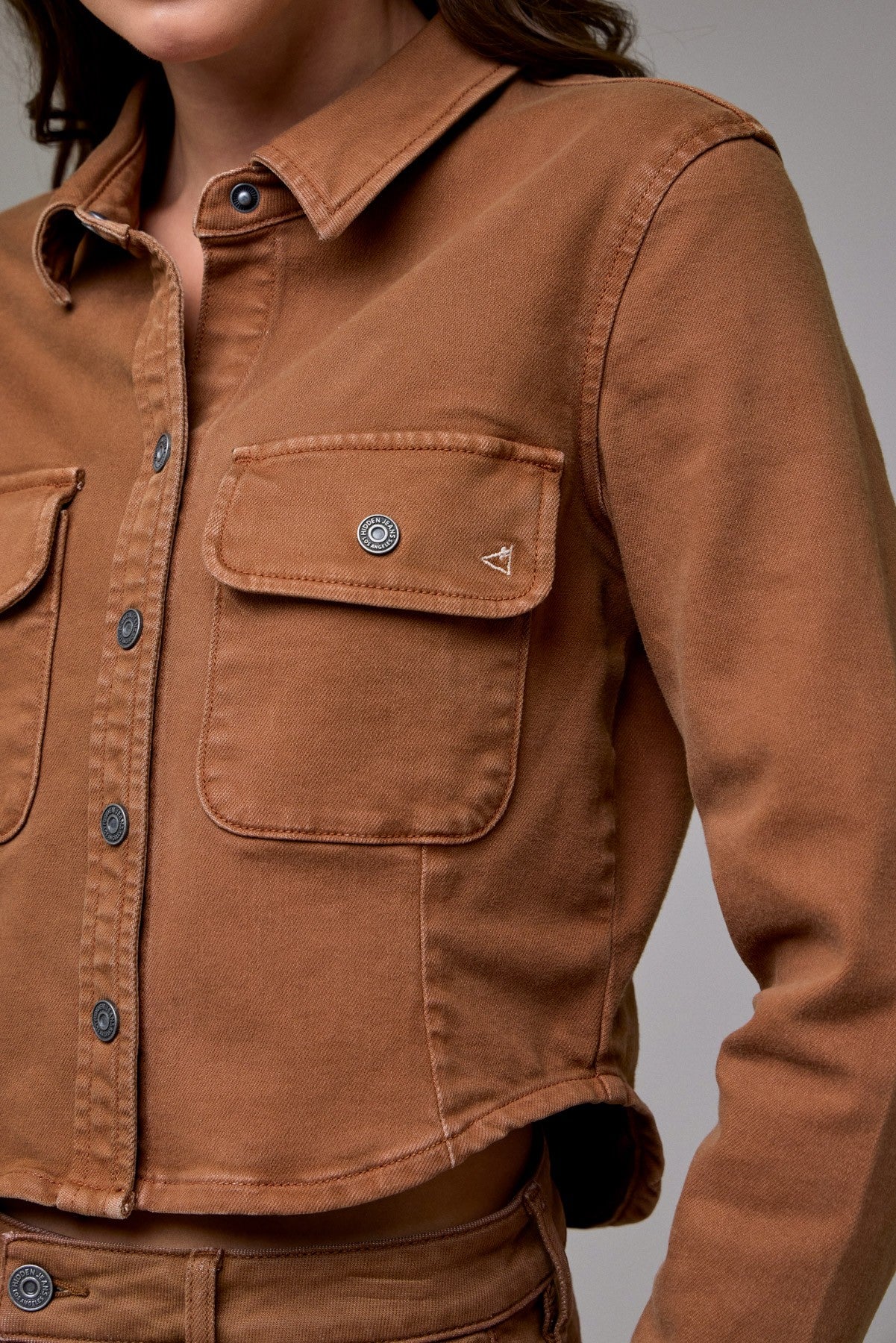 Hidden Jeans Tawney Wash Tapered Button-up Shirt