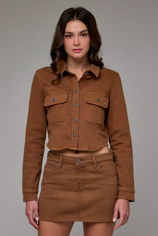 Hidden Jeans Tawney Wash Tapered Button-up Shirt