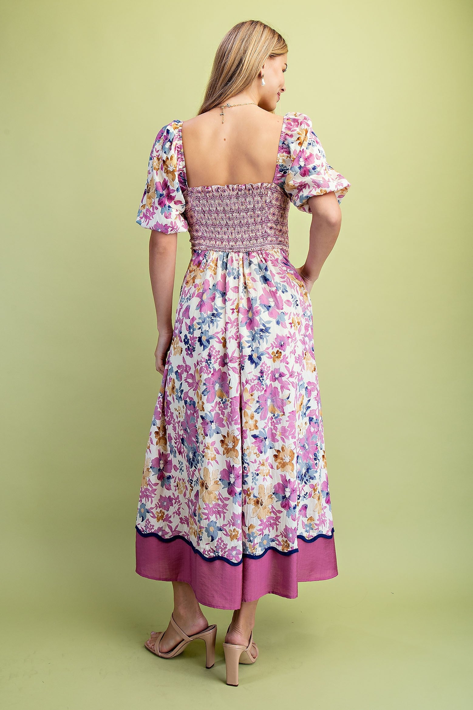 Mixed Print Maxi Dress