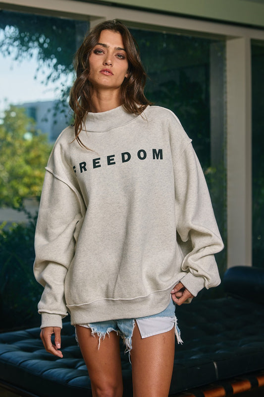 'freedom/legacy' Reversible Lettering Sweatshirt