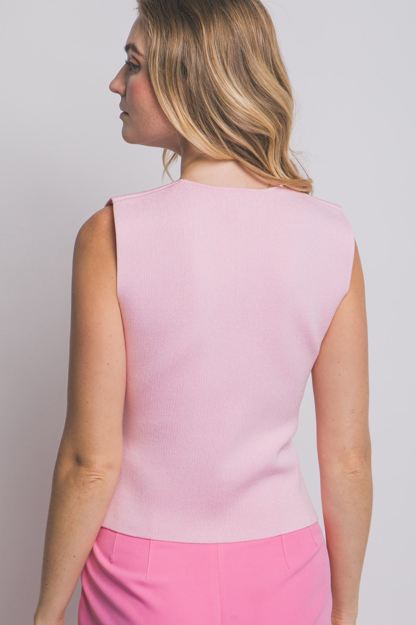 Button-front Knit Vest