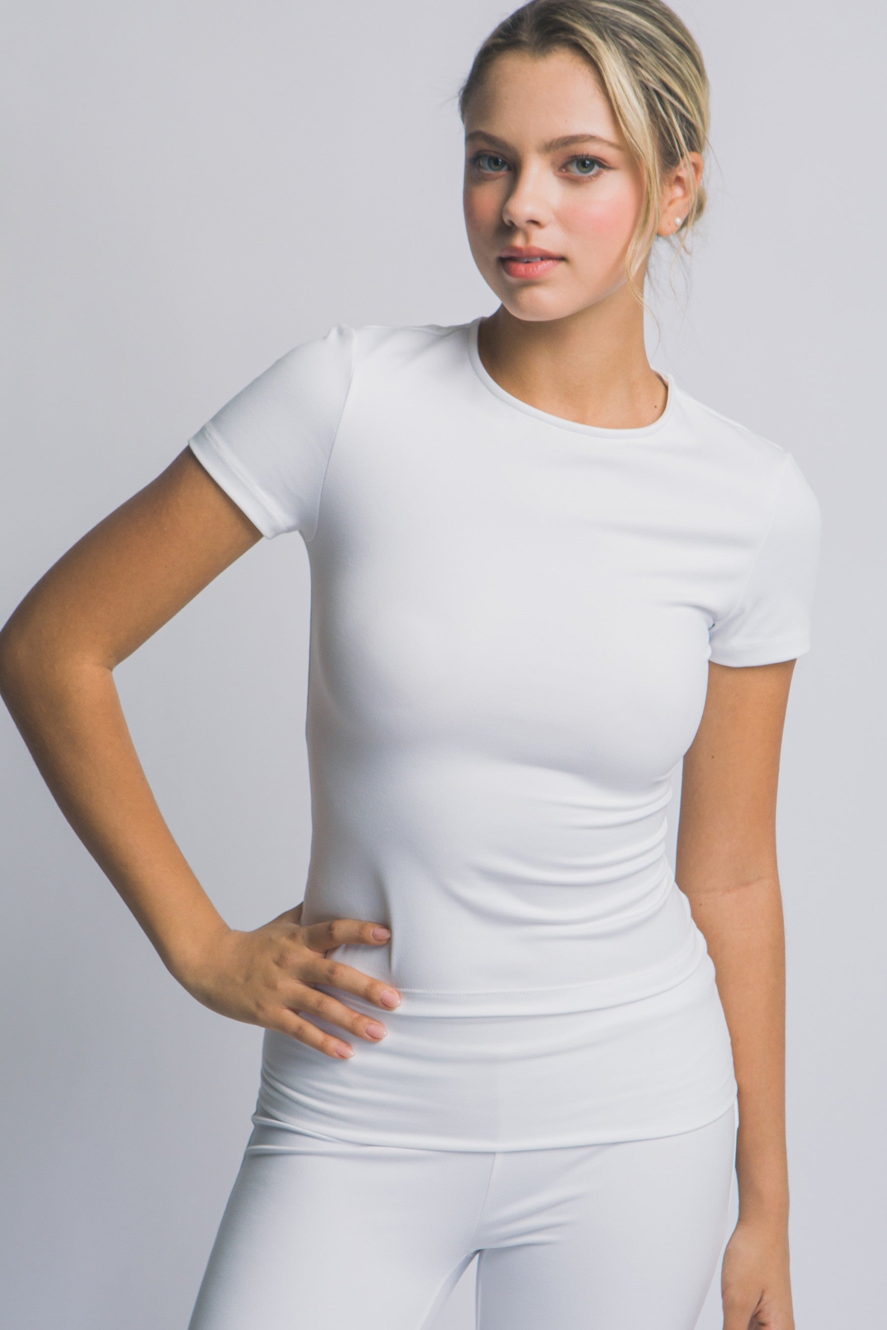 Fitted, Short-sleeve Active Top