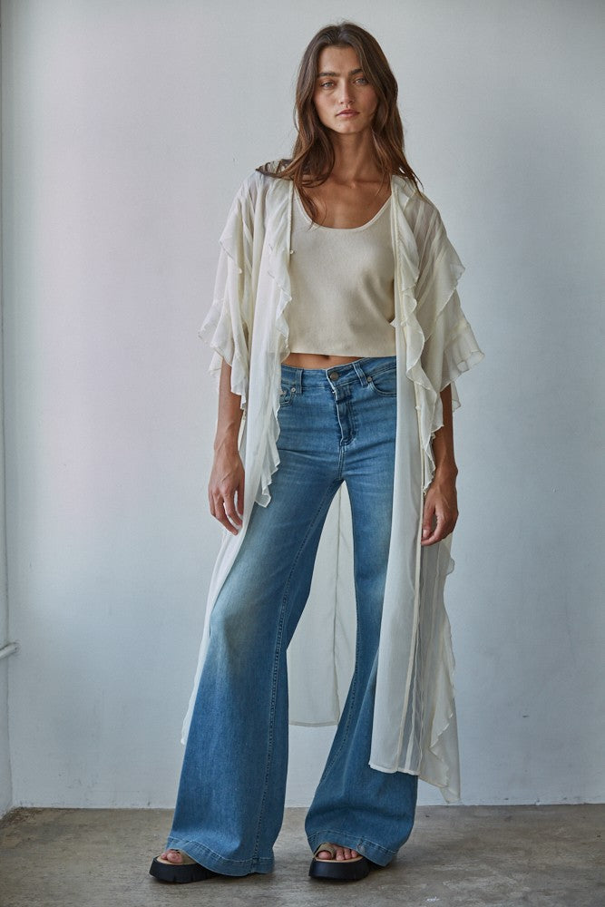 Maisonette Sheer Tiered Ruffle Duster