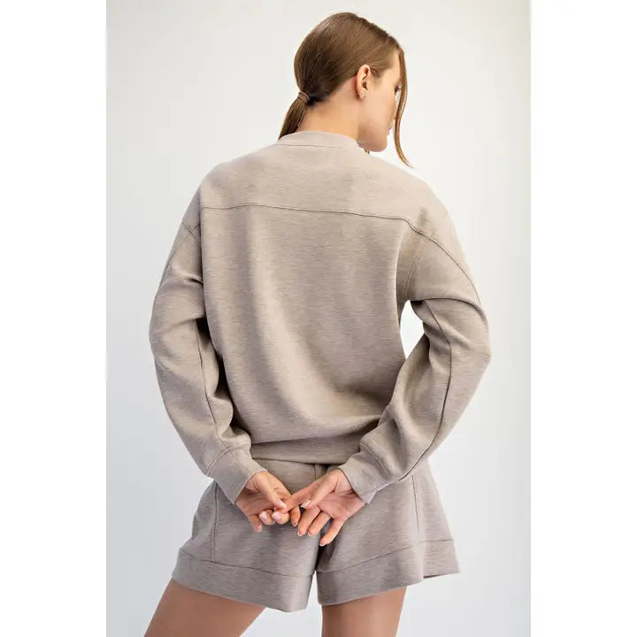 Modal Scuba Mock Neck Pullover