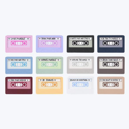 Wood Cassette Tape Block Signs