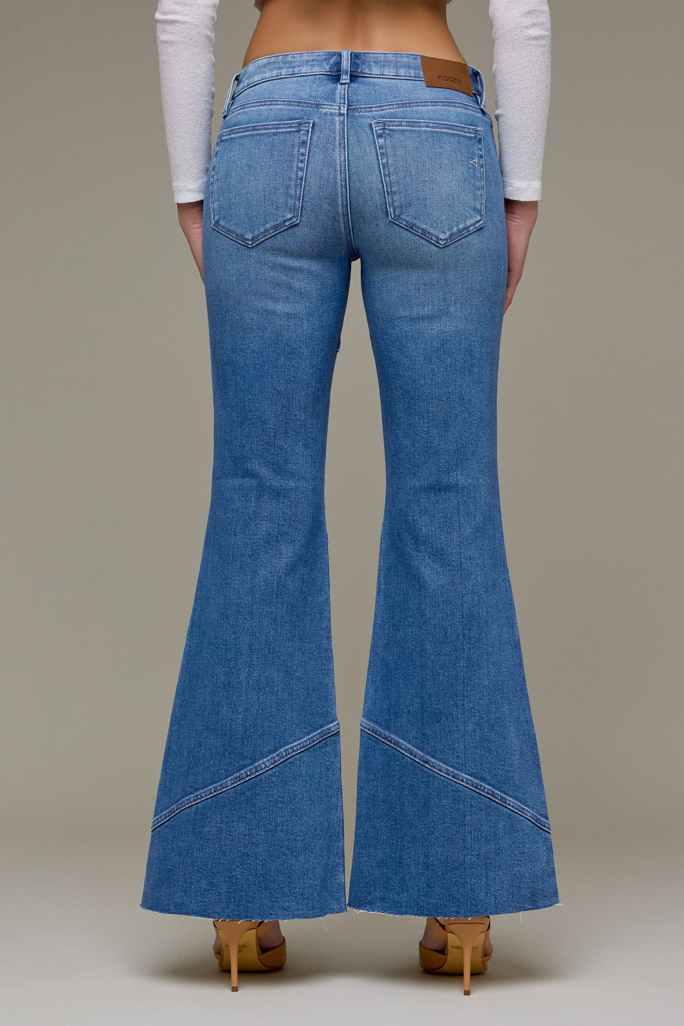 Hidden Jeans Happi Medium Wash Low Rise Flare