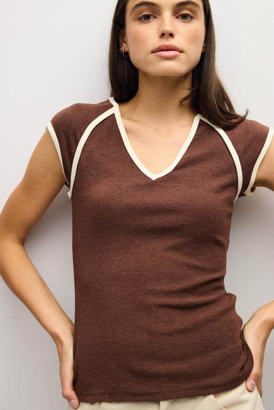 Brown & Cream Patricia Top