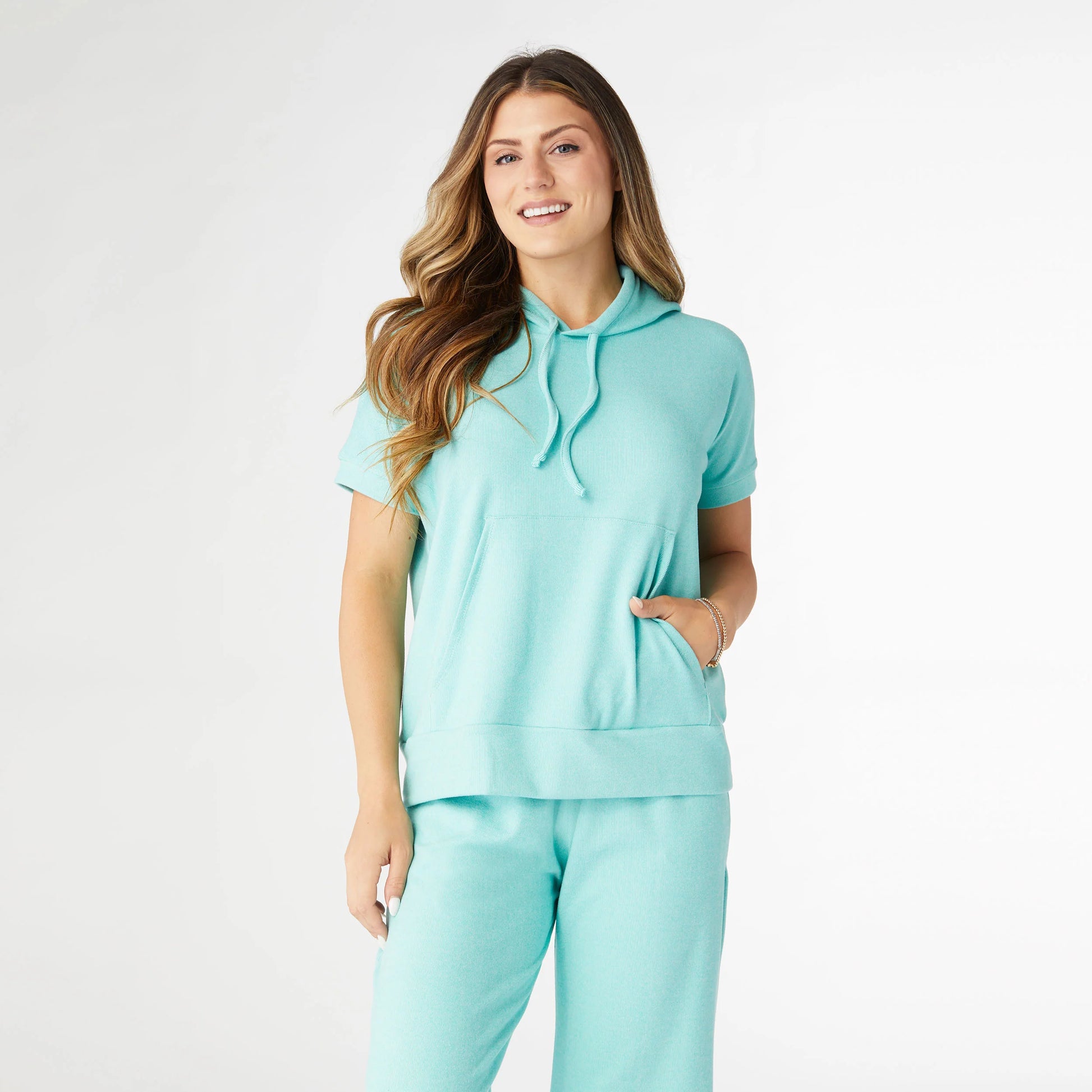 Weekend Brushed Cap Sleeve Hoodie