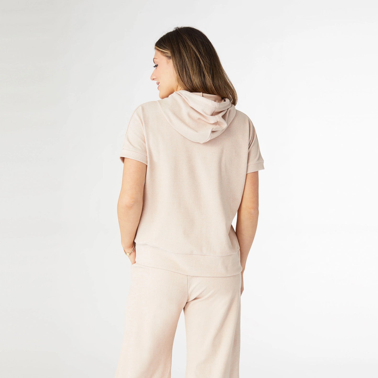 Weekend Brushed Cap Sleeve Hoodie