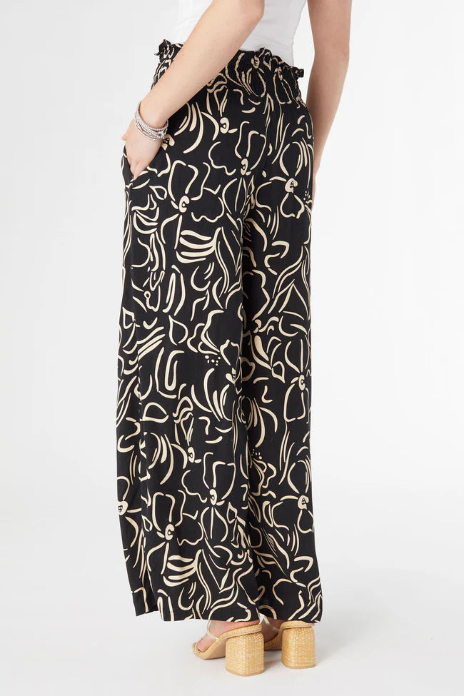 Dinara Flowy Pant with Cinched Waist