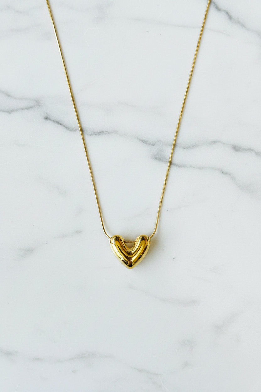 Lotus Jewelry Studio Gold Waterproof Necklace Heart