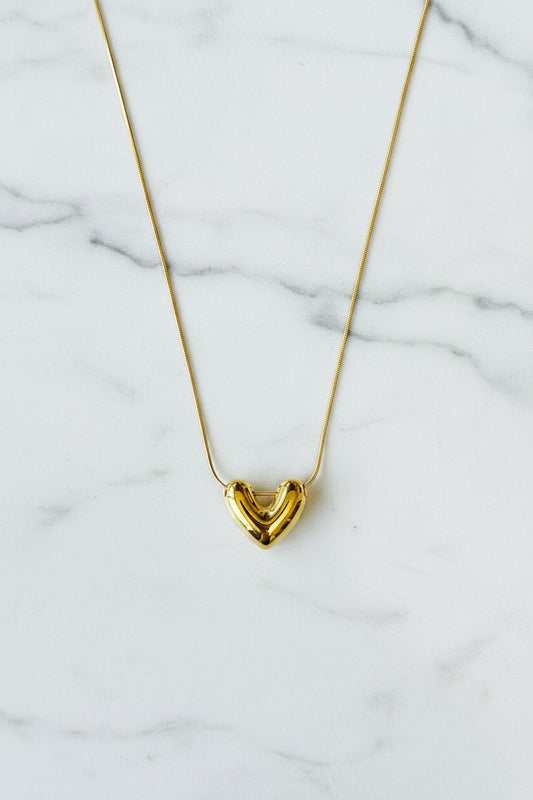 Lotus Jewelry Studio Gold Waterproof Necklace Heart
