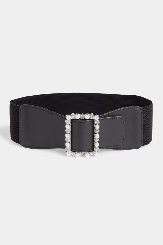 Black Pearl Embellished Stretch Belt