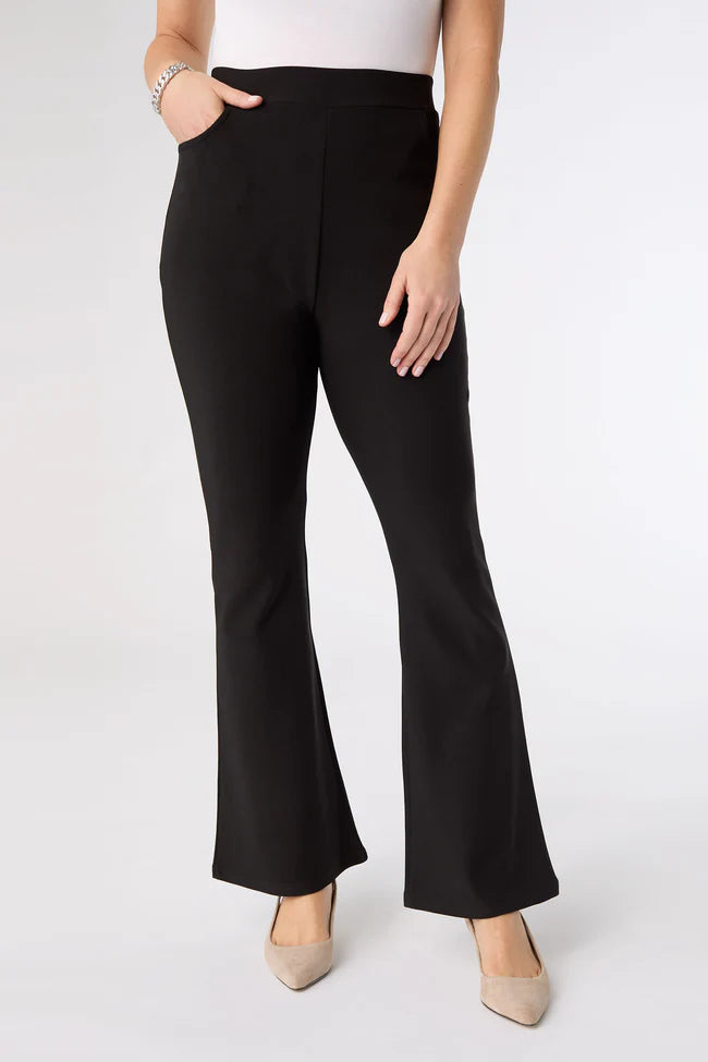 Black Georgie Flare Bottom Pants