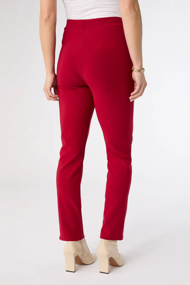 Tango Red Georgie Front Seam Pant With Rivet Detail