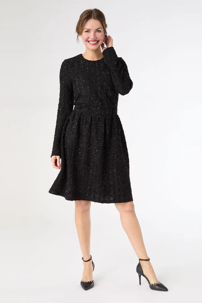 Black Merri Sparkle Cocktail Dress