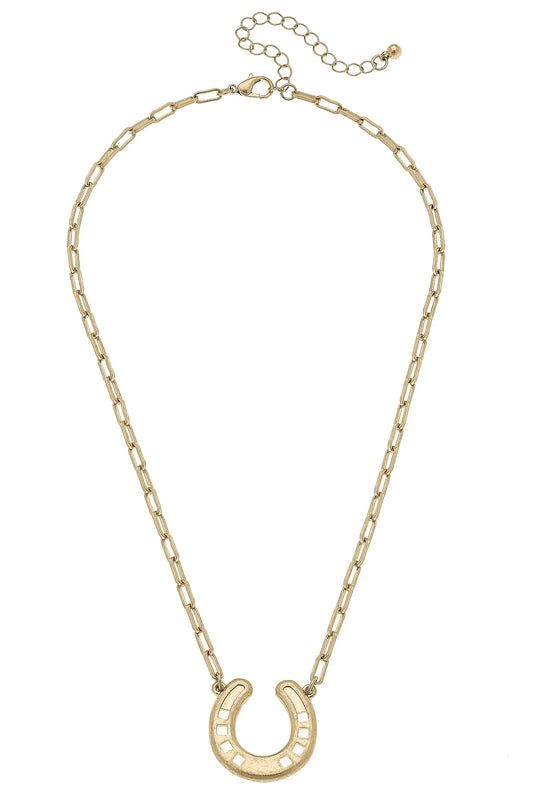 Clyde Horseshoe Pendant Necklace