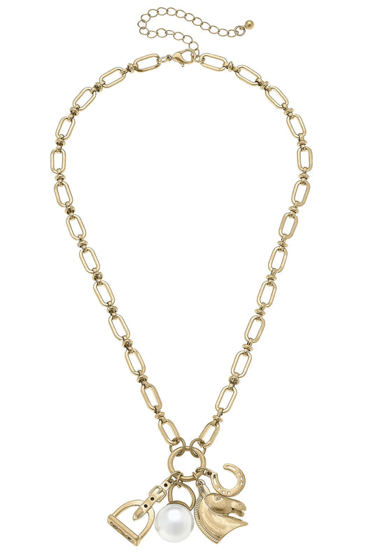 Rosalind Equestrian Charm Necklace