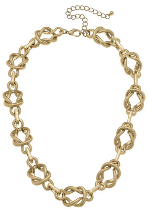 Peyton Tangled Bits Necklace in Shiny Gold