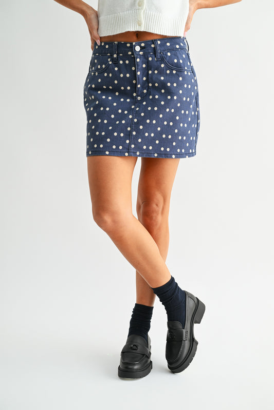 Polka Dot Stretch Skort