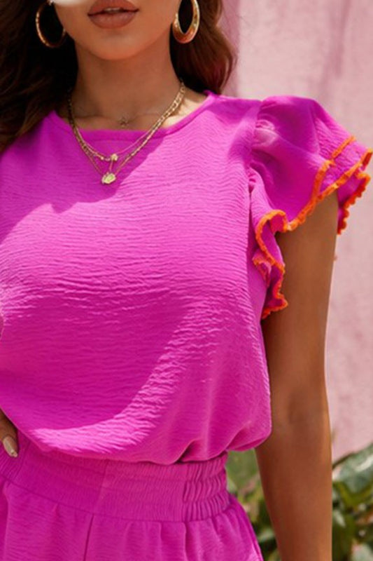 Ruffle Sleeve Airflow Top Ruffle Sleeve Airflow Top
