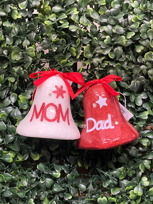 Glitter Acrylic Bell Ornament