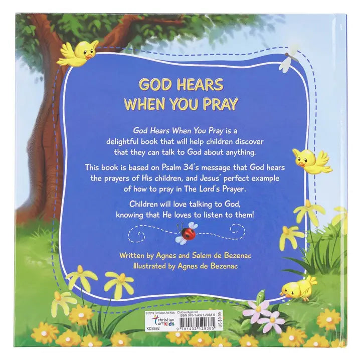 Kid Book God Hears When You Pray Hardcover Book