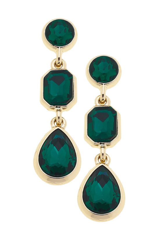Daphne Rhinestone Linked Earrings