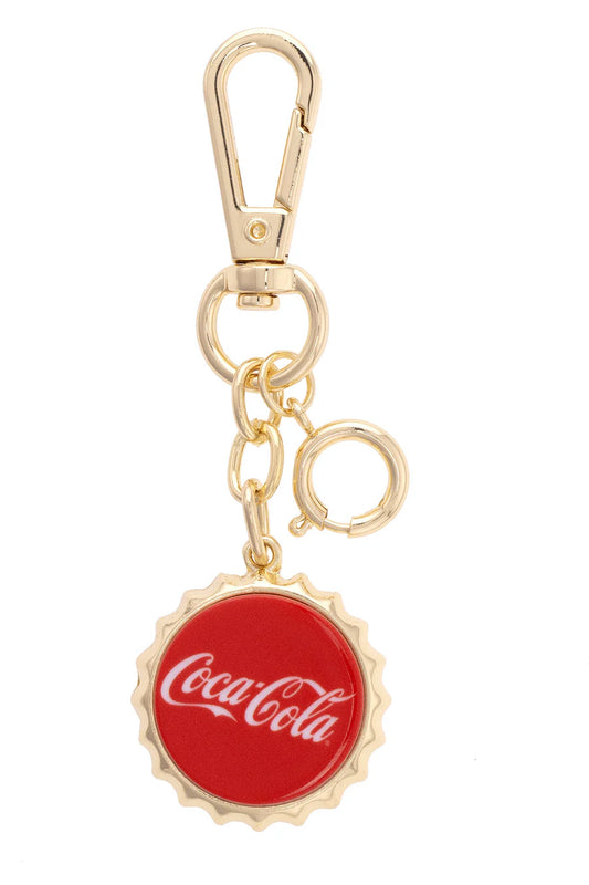 Coca-Cola Bottle Cap Bag Charm in Red