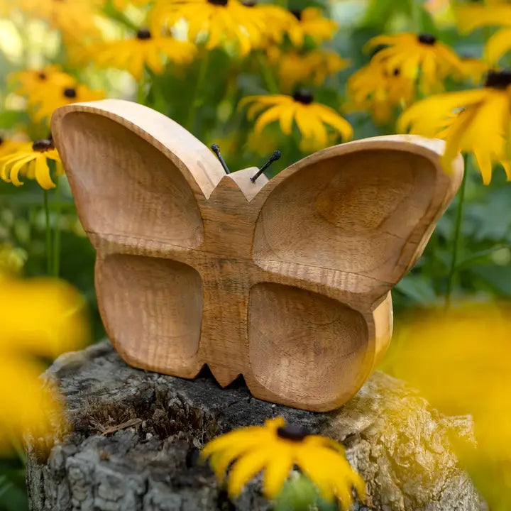Florence Carved Butterfly Figure Wood
