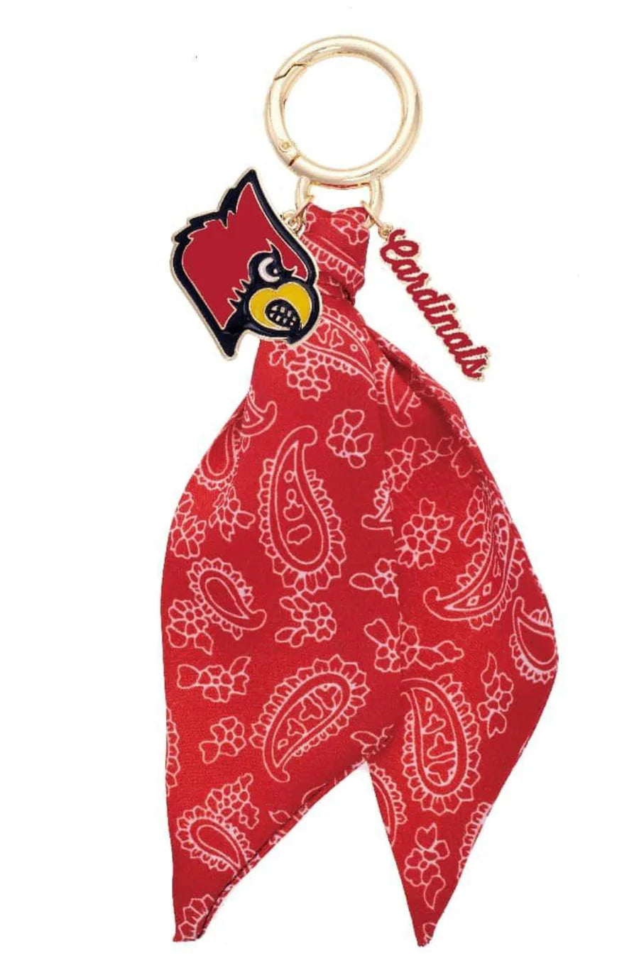 Louisville Cardinals Logo Bandana Bag Charm