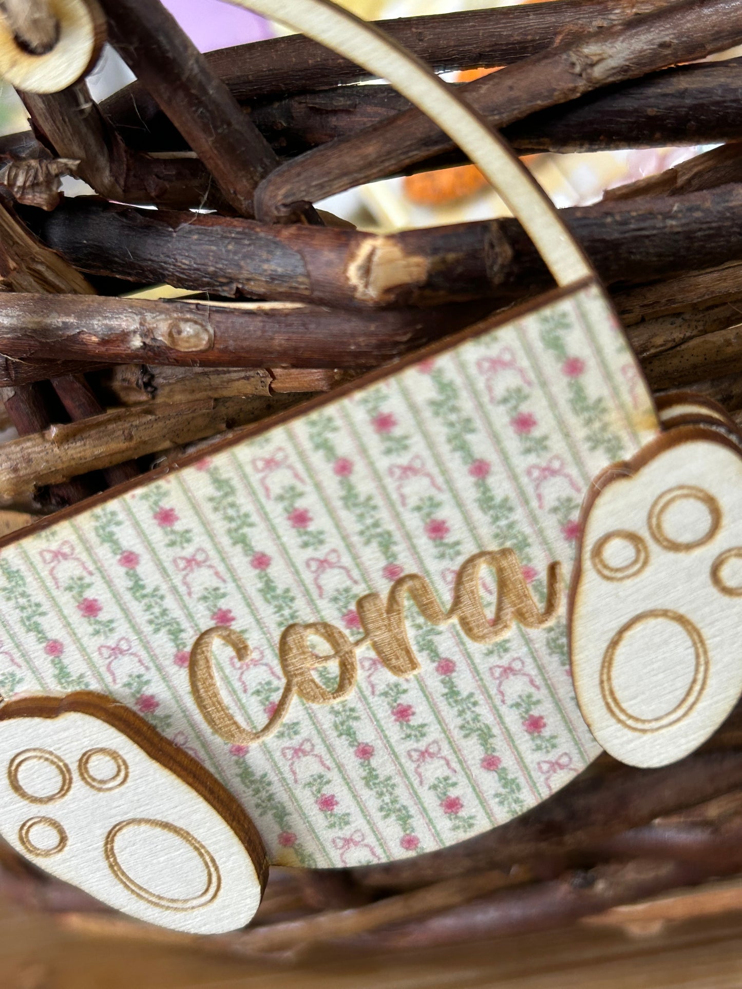 Personalized Wooden Easter Tags
