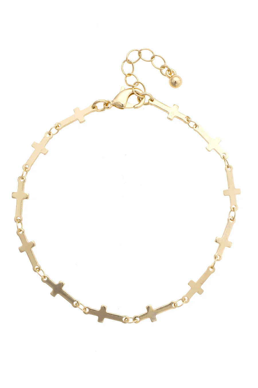 Demi Cross Linked Bracelet in Shiny Gold