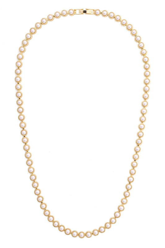 Ivy Pearl Linked Necklace in Ivory
