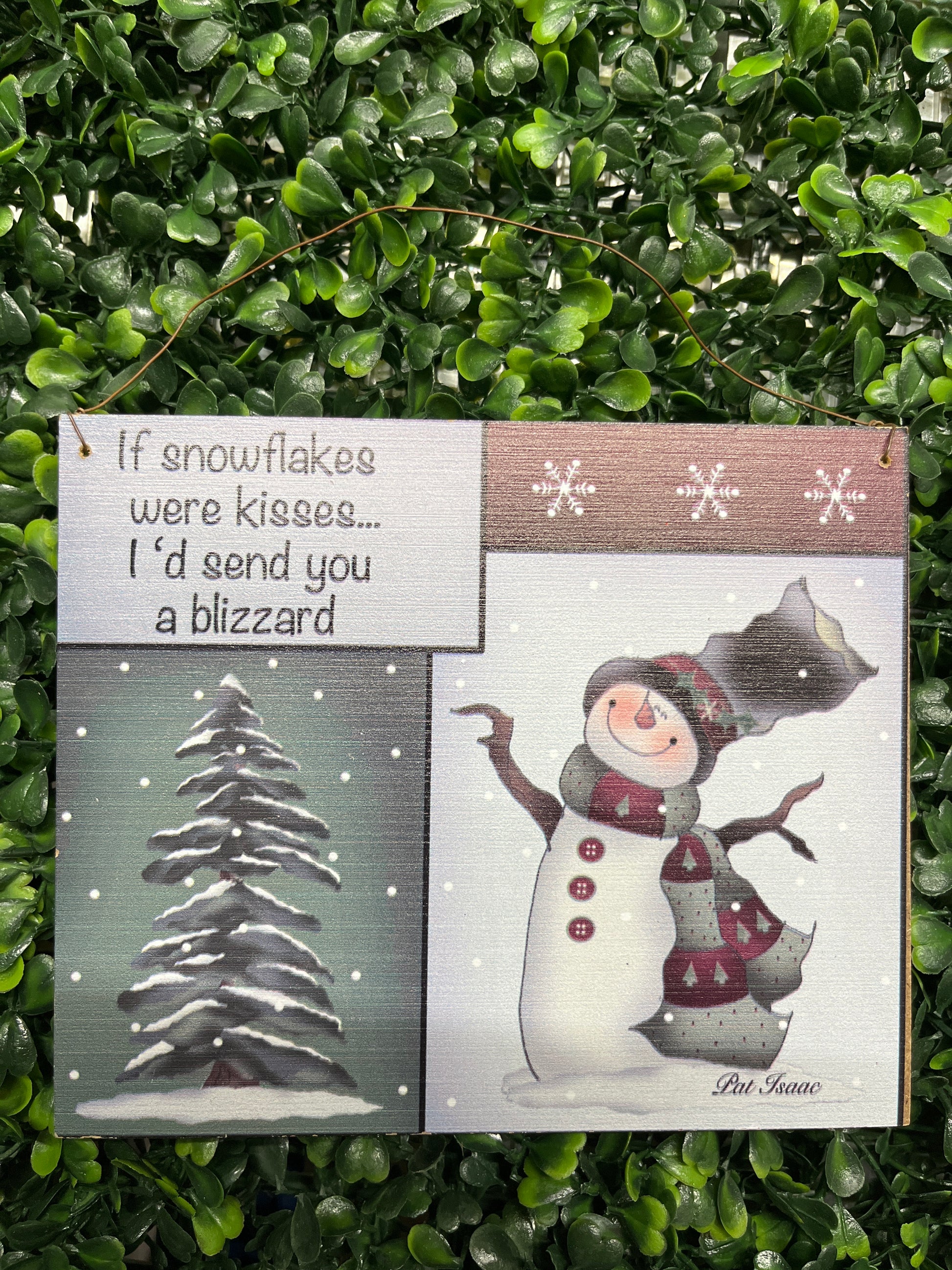 Large Wooden Plaque Ornament