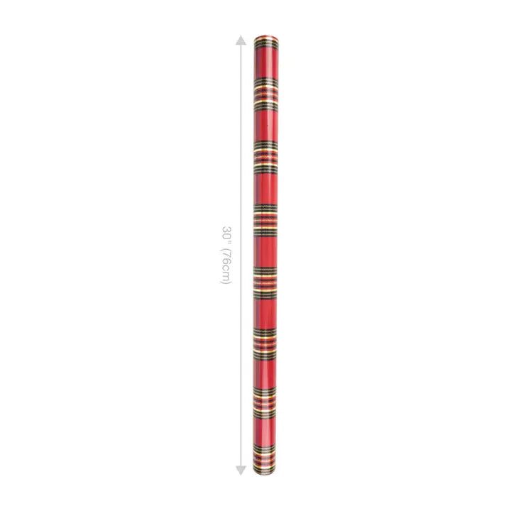 Reversible Wrapping Paper Plaid/Harlequin Fleur-De-Lis