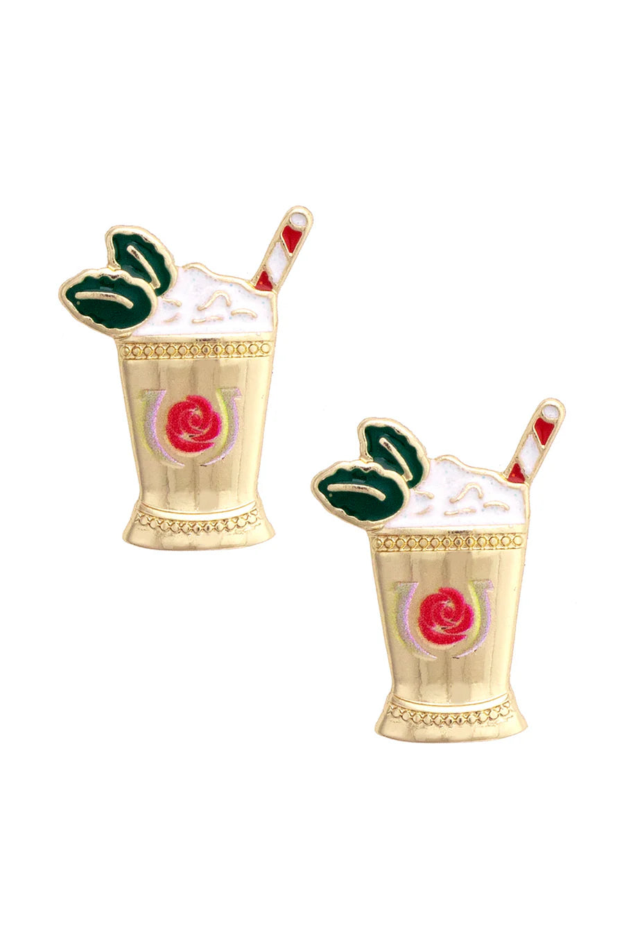Kentucky Derby 2026 Mint Julep Earrings in Multi