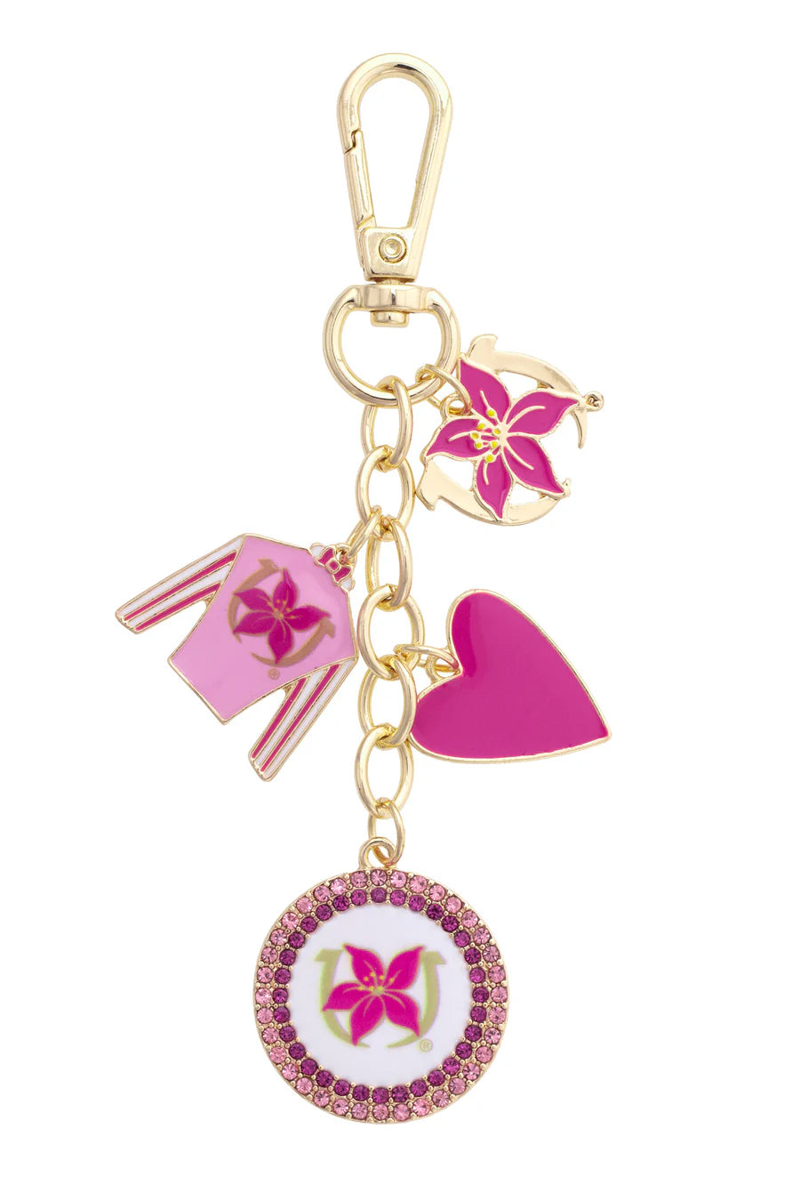 Churchill Downs Jockey Silk Enamel Cluster Bag Charm