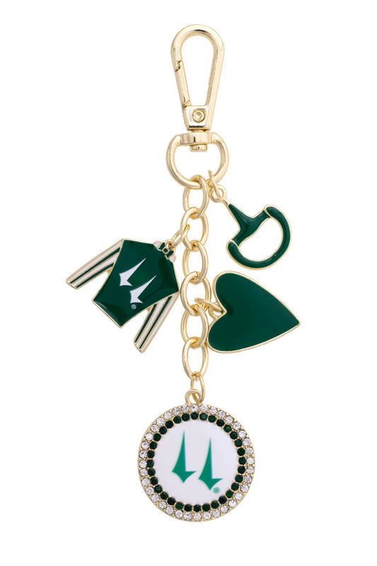 Churchill Downs Jockey Silk Enamel Cluster Bag Charm