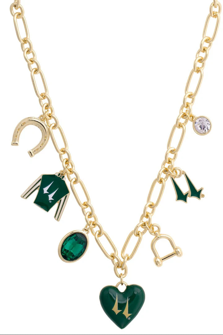 Churchill Downs Jockey Silk Enamel Charm Necklace