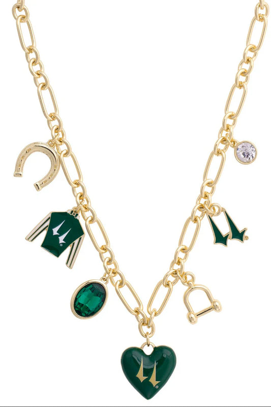 Churchill Downs Jockey Silk Enamel Charm Necklace